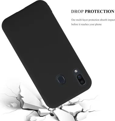 Image de Cadorabo Housse pour Samsung Galaxy A20 / A30 / M10s Housse en noir Housse téléphone portable TPU silicone Etui Case Cover