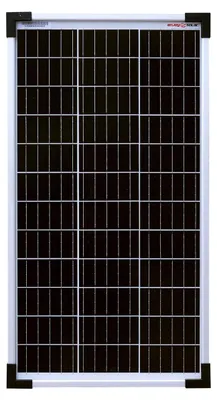 Imagen del producto de enjosolar: Módulo solar monocristalino de 30 W y 12 V. Panel solar fotovoltaico, color negro