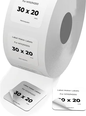 Produktbild von Phomemo M110/M120/M200/M220/M221 Quadratisches, selbstklebendes Mehrzwecketikett für Etikettendrucker, 30 x 20 mm (1,18"x 0,79"), 230 Etiketten/Rolle