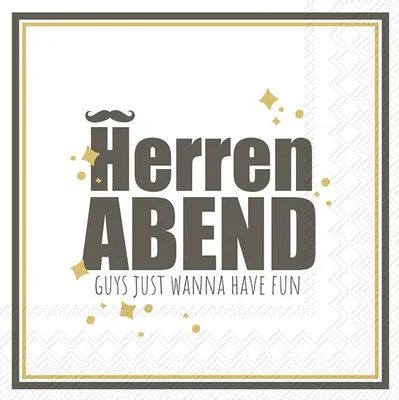 Produktbild von HERRENABEND gold grey Cocktail-Servietten C 990594