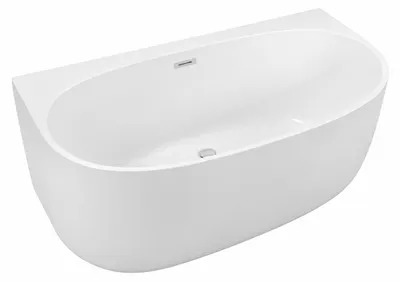 Image de Baignoire semi-îlot - 170x85 cm - Blanc brillant - FUENTA