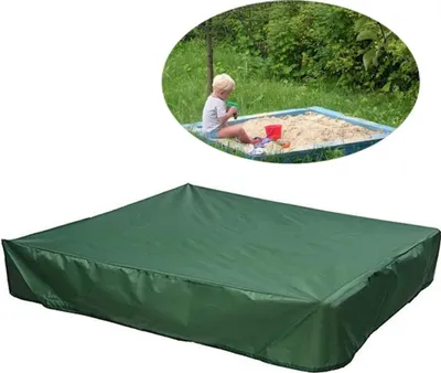 Produktbild von Sandkasten-Abdeckung mit Kordelzug wasserdichte Staubdichte Sandkasten-Abdeckung Abdeckplane Schutzplane Verschiedene Größen (200 * 200)