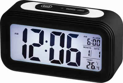 Zdjęcie produktu dla Trevi SLD 3068 S, Cyfrowy budzik, Prostokąt, Czarny, 12/24h, F, °C, LCD
