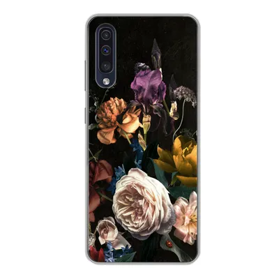 Produktbild von MuchoWow® Handyhülle Schutzhülle Hülle für Samsung Galaxy A50 Blumen - Rosen - Muster Silikon Softcase Handy Hülle - Mobiltelefonhülle