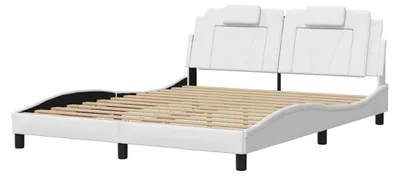 Produktbild von Bettgestell Viana ohne Matratze Weiß 160x200 cm Kunstleder