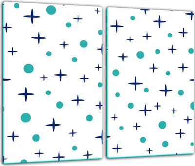Produktbild von Herdabdeckplatten Glaskeramikkochfeld-Abdeckung Spritzschutz Glas 60x52cm Muster