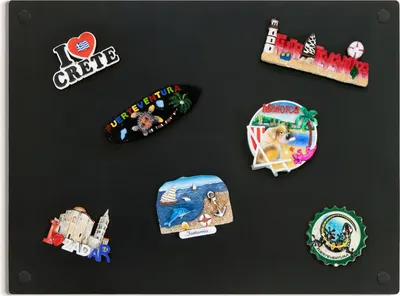 Zdjęcie produktu dla Tablica magnetyczna czarna, metalowa tablica magnetyczna, tablica magnetyczna, montaż na ścianie, do salonu, kuchni, przedpokoju, biura, 40 x 30 cm