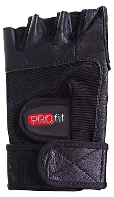 Image de ProFit - Mitaines « Pro », cuir, musculation MR1494 (XXL) (noir)