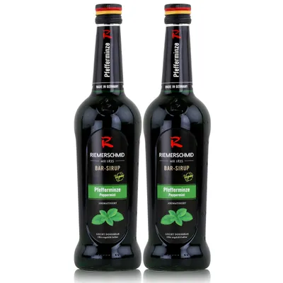 Produktbild von Riemerschmid Bar-Sirup Pfefferminze 0,7L - Cocktails Milchshakes (2er Pack)