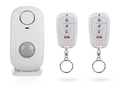 Produktbild von Smartwares SMA-40150 Funk-Bewegungsmelder mit Alarm, Drinnen, Weiß, 120°, Passiver Infrarot-Sensor (PIR), Kabellos, 433 MHz
