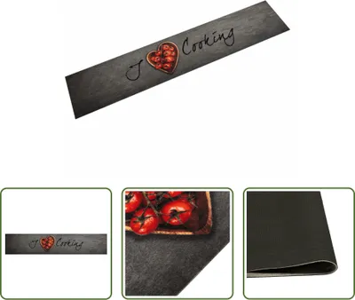 Immagine prodotto di The Living Store Tappeto cucina lavabile 60x300 cm velluto