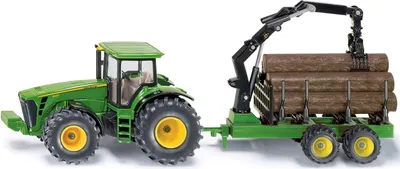 Obrázek produktu pro Traktor SIKU s lesnickým přívěsem