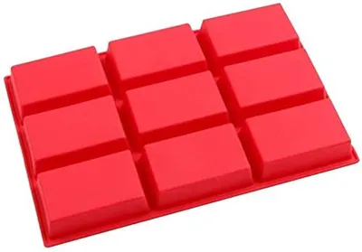 Produktbild von 9 rechteckiges Loch Silikon Backform, rechteckiges Loch Silikon Backform Kuchenform, Antihaft-Brotform, Silikonform für Schokolade, Kuchen, Brot, Kekse