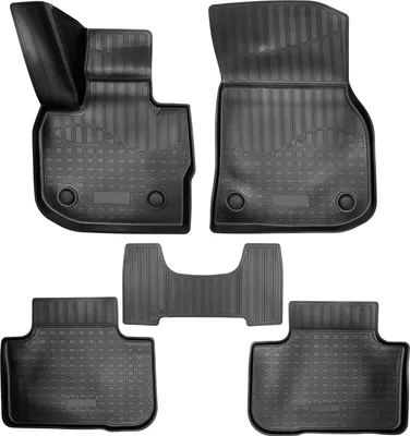 Image de Tapis De Sol En Caoutchouc TPE Pour BMW X4 G02 2018-2025 4pcs, Système de Fixation Bord Haut Noir Antidérapant Toutes Saisons