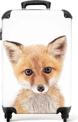 Obrázek produktu pro NoBoringSuitcases.com® Kufr Příruční zavazadlo Trolley Rolling suitcase Malý cestovní kufr na 4 kolečkách - Fox - Animals - Orange - Nature - Cabin Size < 55x40x23 cm & 55x40x20 cm - Foto kufr - Cabin suitcase - Board luggagePříruční zavazadlo Kufr 55x35x20 cm, 36L,