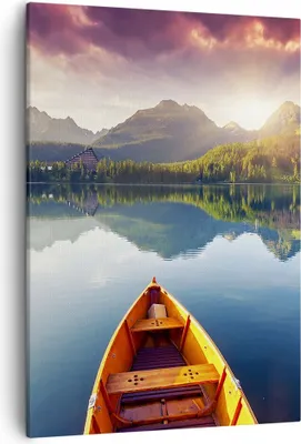 Produktbild von Bild auf Leinwand - Leinwandbild - Einteilig - See Natur - 50x70cm - Wand Bild - Wanddeko - Wandbilder - Leinwanddruck - Kunstdruck - Wanddekoration - Leinwand bilder - Wandbild - PA50x70-3579