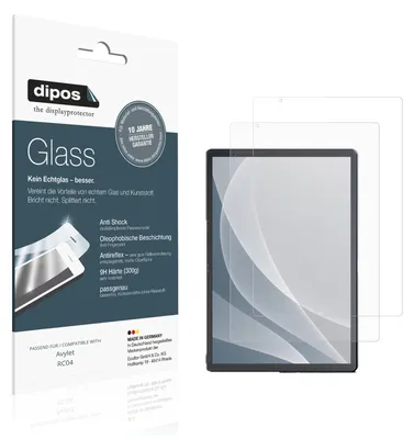 Produktbild von 2x Schutzfolie für Avylet RC04 matt - Anti-Shock 9H Folie dipos Glass Kunststoffglas