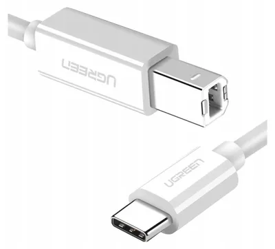 Immagine prodotto di Cavo da stampante a scanner Usb-C / Usb-B 2.0 Ugreen 1,5 M - Bianco