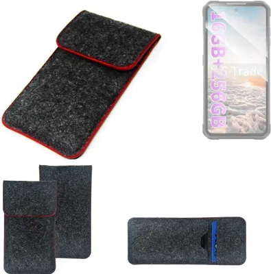 Produktbild von K-S-Trade Handy Schutz Hülle kompatibel mit iiiF150 Air1 Ultra Schutzhülle Handyhülle Filztasche Pouch Tasche Case Sleeve Filzhülle dunkelgrau