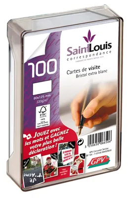 Produktbild von GPV France 6654, Weiß, Papier, 220 g/m², 82 mm, 128 mm, 2,4 g