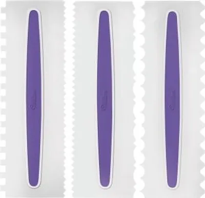 Obrázek produktu pro 3 ks Icing Comb cukrářské stěrky 22,8 x 7,6 cm