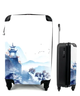 Produktbild von MuchoWow® Koffer Handgepäck Trolley Rollkoffer Kleine Reisekoffer mit 4 Rollen - Malerei - Ölfarbe - Natur - Cabin Size < 55x40x23 cm & 55x40x20 cm - Fotokoffer - Kabinenkoffer - Boardgepäck - Reise-Box - Reisekoffer - Reisegepäck - Koffer mit Bild - Trolley für Kinder