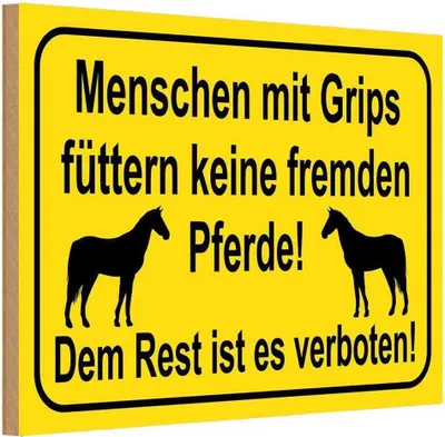 Produktbild von vianmo Holzschild 20x30 cm keine fremden Pferde füttern Warnschild Hinweisschild