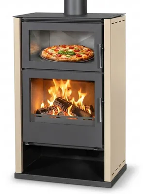Produktbild von Kaminofen Victoria Modena F ivory mit Backfach + ext. Zuluft - 11,5 kW