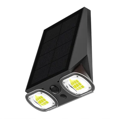 LED-Solarstrahler, 800 Lumen, kaltweiß, mit Bewegungsmelder, 4 Modi