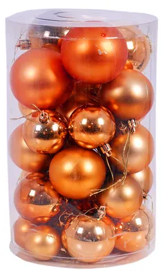 30tlg. Christbaumkugeln Weihnachtskugeln Schmuckkugeln orange Ø 4/5/6/7cm