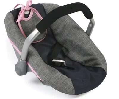 Produktbild von Puppen-Autositz, melange navy-grau