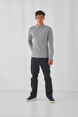 Produktbild von B&C ID.001 Mens long-sleeved polo shirt