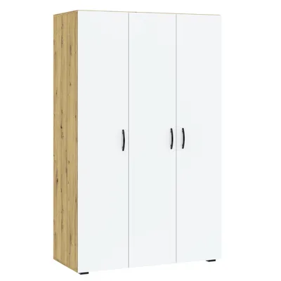 Obrázok produktu pre Trojdverová šatníková skriňa 111 cm RICHLAND - dub artisan / biela