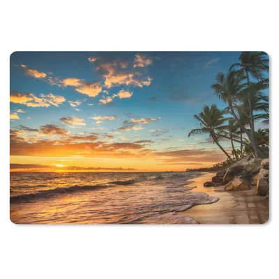 Produktbild von MuchoWow® Mauspad Mousepad Strand - Sonnenuntergang - Meer - Palme 27x18 cm - Mousepads - Maus Mat - Pad - Mausunterlage - Büroartikel - Desk Matten