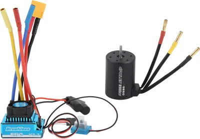 Immagine prodotto di 3650 Motore brushless da 2300 kV con regolatore di velocità elettronico ESC da 120A per auto 1/8 1/10 RC