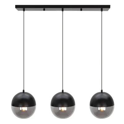 Produktbild von Olucia - NALINI - Pendelleuchte - Schwarz / Grau - 3 Lampen