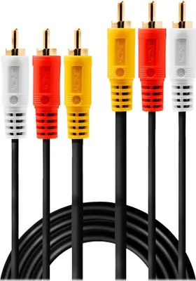 Produktbild von LINDY Audio-Videokabel 3xRCA m/m 1m 3xRca (1xV/2xA) m/m
