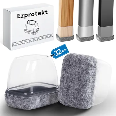 Möbelgleiter Silikon 32 Stück für Stuhlbeine 1,9–2,5 cm Bodenschutz