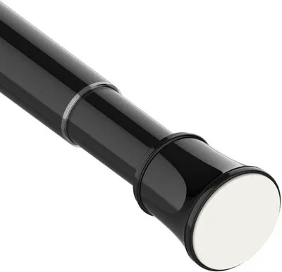Productafbeelding van Verstelbare telescopische trekstang zonder boren voor gordijnen - 73-175 cm, zwart