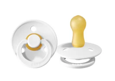 Zdjęcie produktu dla BIBS Smoczek Dynamiczny Hevea 0-6m Biały - 100% Naturalny Kauczuk, BPA Free