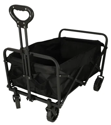 Productafbeelding van KIK KX3306 Transportwagen, inklapbaar, 100 kg draagvermogen, 100 liter inhoud, 83 x 43 x 47 cm, zwart
