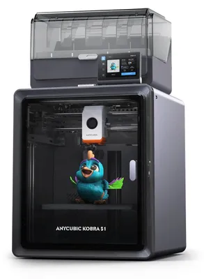 Produktbild von Anycubic Kobra S1 Combo 3D-Drucker CoreXY 600 mm/s Mehrfarbdruck bis 8 Farben mit ACE Pro Filamenttrocknung LeviQ 3.0 Druckvolumen 250x250x250 mm