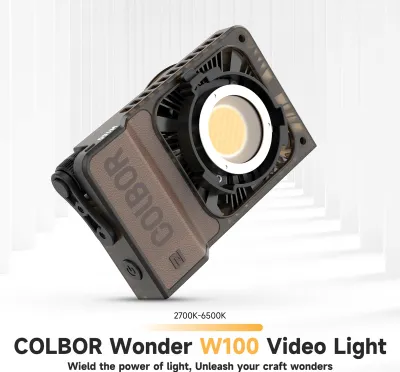 Zdjęcie produktu dla COLBOR W100 Kieszonkowa lampa wideo LED 100W Fotograficzne światło wypełniające 2700K-6500K Ściemnialna kontrola APP dla Vloga Transmisja na żywo Nagrywanie wideo