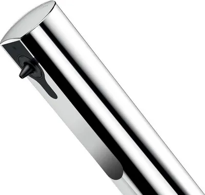 Image de Distributeur de savon liquide Delabie T4 chromé. 1l, fonctionnement à piles