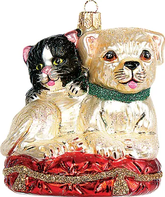Produktbild von Christbaumschmuck Glas 7,5 cm Hund & Katze Hund Figur