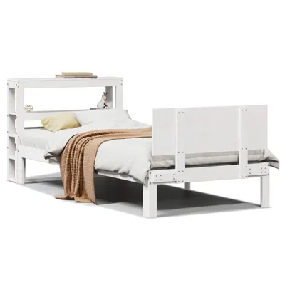 Produktbild von Maison Exclusive - Bettgestell mit Kopfteil ohne Matratze Weiß 90x200 cm