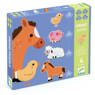Produktbild von Fortschreitendes Puzzle „Auf dem Bauernhof“, Djeco
