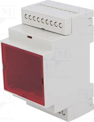 Obrázok produktu pre 1x Kryt: pre montáž na DIN koľajnicu. Rozmery: Y: 90,2 mm, X: 53,3 mm, Z: 57,5 mm. Farba: sivá. Model: D3MG-IRC. Kryt