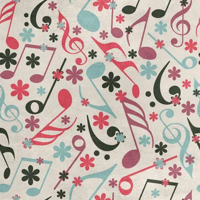 Produktbild von Royal Samt Stoff Polyester Zum Nähen - Motiv Musiknoten