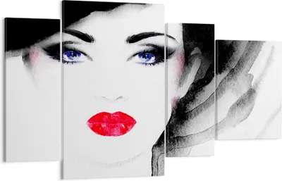 Produktbild von Bild auf Leinwand - Leinwandbild - Frau Gesicht - 120x70cm - Wand Bild - Wanddeko - Wandbilder - Leinwanddruck - Bilder - Kunstdruck - Wanddekoration - Leinwand bilder - Wandkunst - DL120x70-3756